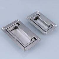 1 PCS 11.1cm x6.9cm / 9.5cm x 6cm  Metal Rectangle Shaped Recessed Folding Pull Handle Grip Door Hardware Locks