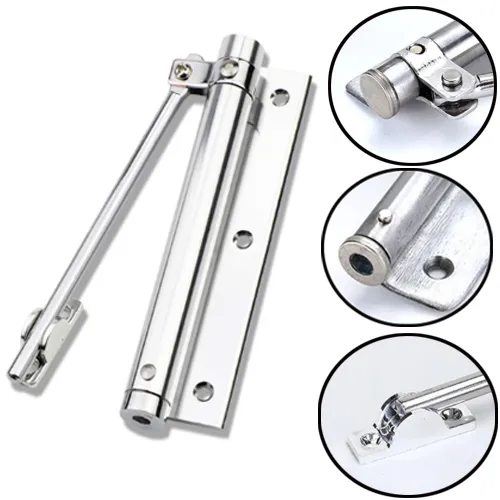 Stainless Steel Door Closer, adjustable force, automatic door closing