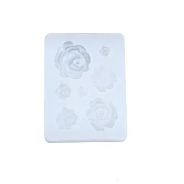 Flowers silicone mold flower resin phone case head rope hair card jewelry  accessories mold flower Chocolate Cake silicone Mold