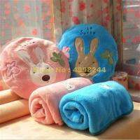 （HOT)Flower Le Sucre Sugar Rabbit Pillow Cushion Blanket Car Doll Multifunctional Plush Stuffed Toy