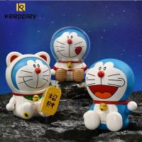 Qsv35 Keeppley Doraemon บล็อคก่อสร้าง Dingang Modelo De Brinquedo Do Gato Clássico Anime Periférico Decoração Infantil Presene Aniversário