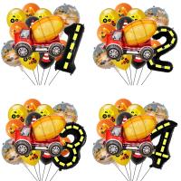 【hot】№✐☈ Construction Excavator Truck Inflatable Balloons Boys Birthday Decoration Supplies