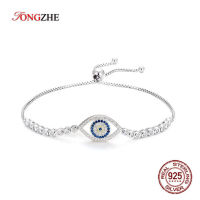 TONGZHE Fashion Tennis celet Gods Eyes Sterling Silver Clear CZ Adjustable Charms celets &amp; Bangles Jewelry KLTB016-1