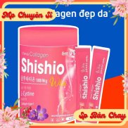 Hộp 20 Gói Cốm sủi collagen Gold Shishio giúp đẹp sáng da, mịn màng