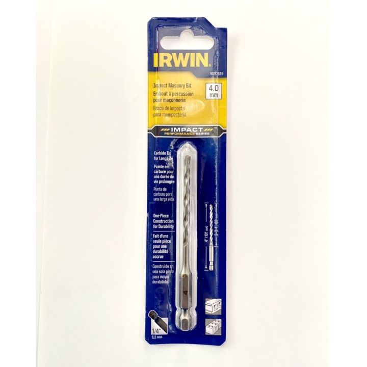 irwin-ดอกสว่านเจาะปูน-เจาะคอนกรีต-impact-ดอกimpact-รุ่น9097689-ขนาด-4-mm
