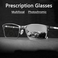 Business Progressive Photochromic Reading Glasses Multifocal Chameleon UV Protection Computer Anti-blue Light Outdoor Glasses