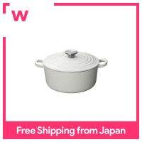 Le Creuset Casting Enamel Pot Cocotte Rondo 22 Cm เตาอบแก๊ส IH สีขาว Compatible