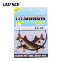 Wifreo 15ฟุต/4.6M ไม่มี Kink ไทเทเนียมผู้นำน้ำเค็ม Pike ตกปลาผู้นำ/Trace Fly Tying Wiggle Tail link WireBest