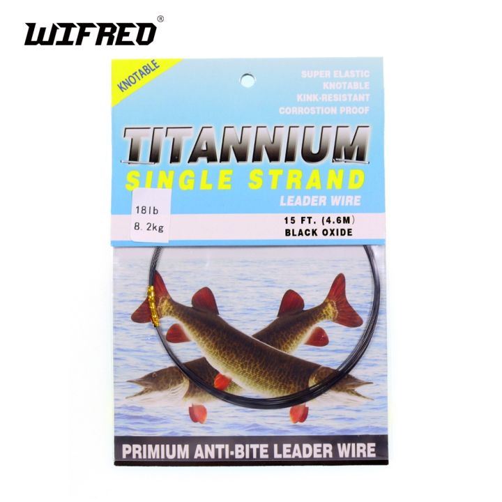 wireo-สายสายหน้าไทเทเนียมปลาน้ำเค็ม-15ฟุต-4-6ม-ไม่มีรอยหงิกงอสายเบ็ดตกปลารอกฟลาย