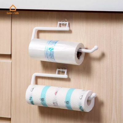 Kitchen Cleaning Cloth Plastic Rack / Bathroom Punch-free Towel Hanger / Wall Mounted Storage Rack Organizer Shelf