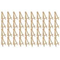 Mini Wood Display Easel, 40Pcs, Perfect for Displaying Small Canvases, Business Cards, Photos