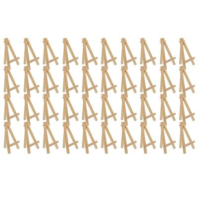 Mini Wood Display Easel, 40Pcs, Perfect for Displaying Small Canvases, Business Cards, Photos