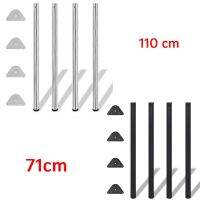 ☃■ 4pcs Height Adjustable Table Legs 71cm / 110cm (Polished Nickel Color) for breakfast bars tables countertops or desks