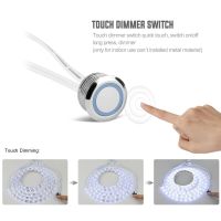 ✲ﺴ 2m LED Light Tape Switch Dimmer Touch Sensor Light Stepless Dimmable Switch For LED Strip Bed Closet Cabinet Light DC 5V 12V 24V