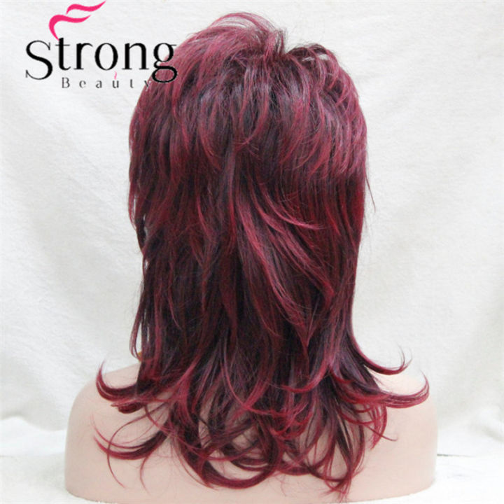 strongbeauty-long-soft-shaggy-layered-wine-red-ombre-classic-cap-full-synthetic-wig-womens-wigs