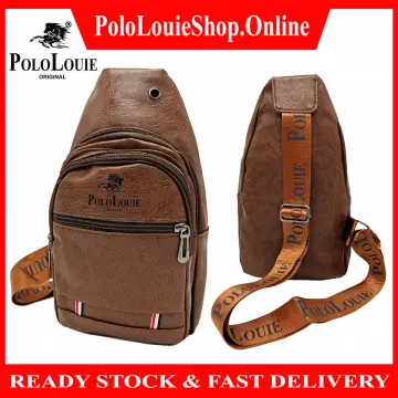 READY STOCKORIGINAL Polo Louie Men Leather Shoulder Messenger Sling Bag