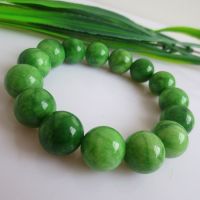 Bangle Natural Jade Jewelry Round Beads gemstone green jade bracelet Emerald jade jadeite bracelet for men and women