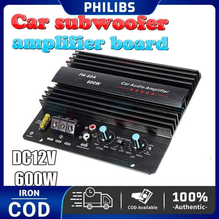 Philibs 12V 600W High Power Mono Car Audio Amplifier Board Powerful