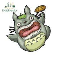 EARLFAMILY 13Cm X 12.2Cm Totoro การ์ตูน Animes สติกเกอร์การ์ตูนติดรถสติ๊กเกอร์ติดรถตบป้องกันประตูรถเปิดหลังคากันน้ำ