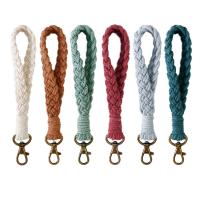 Macrame Wristlet Keychain Lanyard Braided Key Fob Strap Lobster Claw Boho Keychain Teacher Gift Wholesale Key Chains