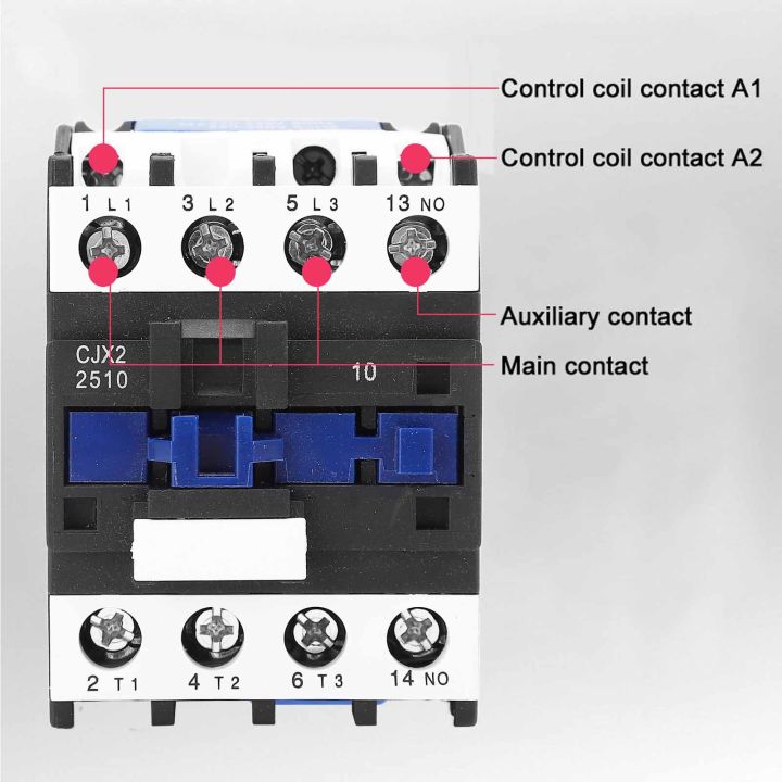 Cjx2 2510 110v 35mm Rail Mounting 3 Poles No Contactor Ac Contactor For Industrial Appliances