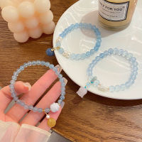 Ruifan ดอกไม้หวานหินธรรมชาติ Aquamarine หยกไข่มุกน้ำจืด Beaded Strand สร้อยข้อมือผู้หญิงหญิงเครื่องประดับ Fine YBR943