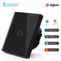 Bseed ZigBee สวิตช์สัมผัสสวิตช์เซ็นเซอร์ติดผนัง123แก๊งค์123WAY Tuya Smart Life App Control EU Smart สวิตช์ไร้สาย