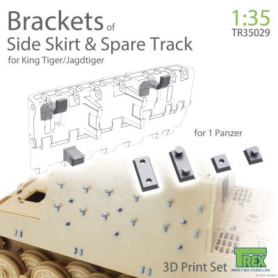 T-REX 35029 1/35 Brackets of Side Skirt Spare Track for KingTiger/Jagdtiger