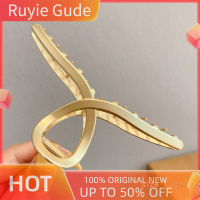 Ruyie ผู้หญิงใบใบใหญ่ๆผมเพิร์ล hairclips โลหะกรงเล็บคลิปหนีบยาวคลิปผม