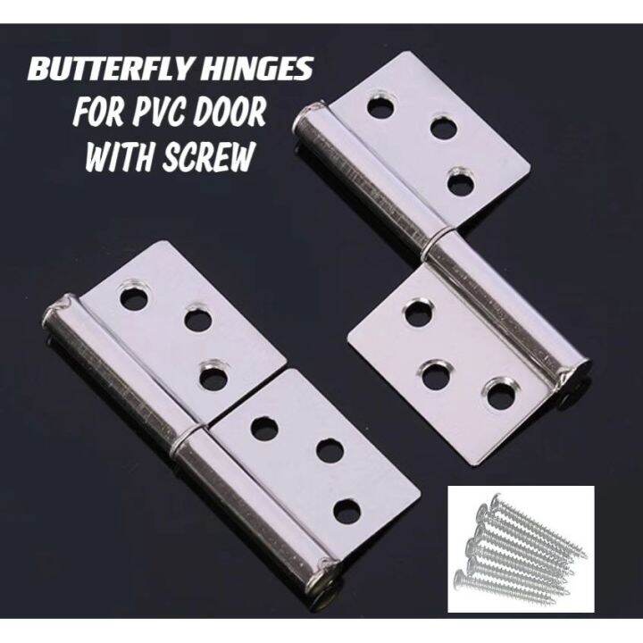 Flag hinges / Bisagra / PVC Plastic Door Hinges (Butterfly Hinges) with