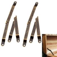 ☎❂ 4 Sets 98x11mm Antique Bronze Rotatable Folding Lid Support Stay Hinges for Home Furniture Cabinet Wooden Boxes Cases Display