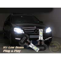 สำหรับ Mercedes W204 C Class 07-14หลอดไฟคู่ H7 LED ไฟหน้าลำแสงต่ำ80W 6000K สีขาว