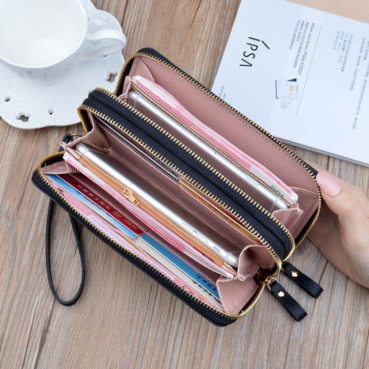 double-zipper-hand-wallet-2022-new-womens-wallet-long-fashion-large-capacity-double-decker-wallet-mobile-phone-bag