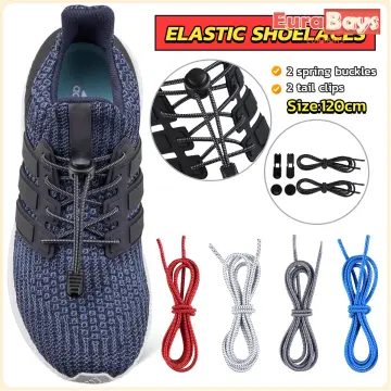 Press Lock Shoelaces Without Ties Elastic Spring Clips Laces Sneaker 6MM  Widened Flat No Tie Shoe