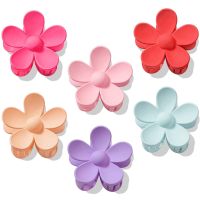 23 New Hair Claw Clips, 6 PCS Lage Flower Claw Clip For Women Thick Thin Hair, Non Slip Matte Cute Dasiy Flower Hair Clips Hair Accesso