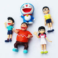 5ชิ้นล็อตโดราเอมอนตัวเลข nobita sizuka Takeshi พีวีซีของเล่นรูป5-7เซนติเมตรมินิรุ่นตุ๊กตาสำหรับ chilldren