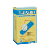 Blue Plaster Detectable Plaster 100 Pcs พลาสเตอร์ สำหรับตรวจจับโลหะ สำหรับอุตสาหกรรมอาหาร ร้านอาหาร 100 ชิ้น