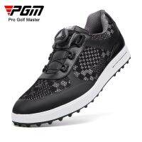 PGM Men Golf Shoes Knob Shoelaces Anti-side Slip Waterproof Mens Sports Black Sneakers XZ224