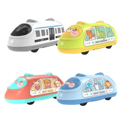 Pull Back Cars High Speed Rail Toy Educational Push and Go Trains Gift for Boys and Girls Christmas Birthday Party Favors for Kids favorable