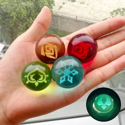 Ag Genshin ลูกบอลแก้วคริสตัลใส ลายอนิเมะ Eye of God 3D สีรุ้ง ของเล่นแฟนคลับสะสม