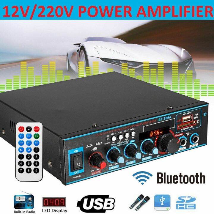 Dual Channel Stereo Car Audio Power Amplifier Mini HiFi Bluetooth Car