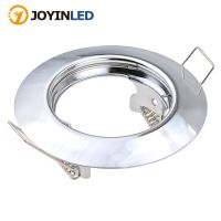 2pcs/lot New Hot Sale Round Chrome LED Recessed Ceiling Spot Light Frame For GU10 MR16 Bulb Fixture Downlight Holder For Housing