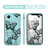 เคสม็อบขนาดเล็กสำหรับ Realme C30S เคสโทรศัพท์ลายการ์ตูนผีเสื้อเคสป้องกันทนแรงกระแทกกล้องคลุมทั้งหมดปลอกซิลิโคนของเหลวทรงสี่เหลี่ยมดั้งเดิม