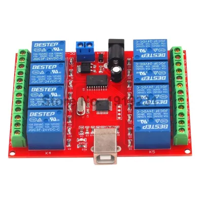 24V 8 Channel Programmable Relay Module USB Computer Control for Smart Home