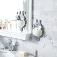 ┅☢ 1PC Toothbrush Wall Mount Holder Cute Totoro Sucker Suction Bathroom Organizer Family Tools Accessories Drop Shipping
