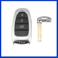 DUDELY สำหรับ Hyundai Sonata Tucson NX4 Santa Fe ที่ห้อยกุญแจ S Keyless Entry กุญแจรถยนต์รีโมทอัจฉริยะที่ห้อยกุญแจ3ปุ่ม