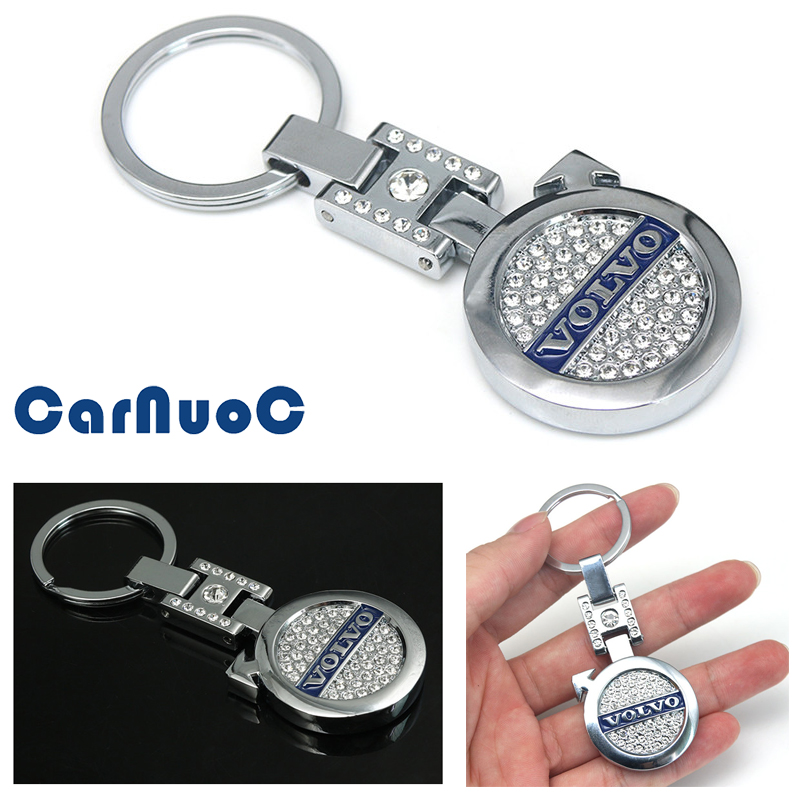 Volvo keychain stainless steel keyring for S60 S80 V70 V80 car auto accesories 