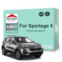 ชุดหลอดไฟในร่มรถยนต์11ชิ้นสำหรับ KIA Sportage 5 NQ5 2021 2022 2023ยานพาหนะ LED ไฟเก๋งหีบฝาทรงโค้งโคมไฟป้ายทะเบียน Canbus