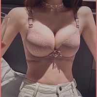 【CW】 Sexy Seamless Underwear Small Breasts Gathered Bra Adjustable Wire Free Push Up Bra Anti sagging One piece Bralette Lingerie