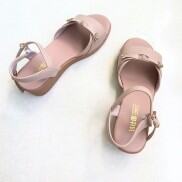 Giày sandal đế xuồng chống trượt 5cm Dusto. da mềm